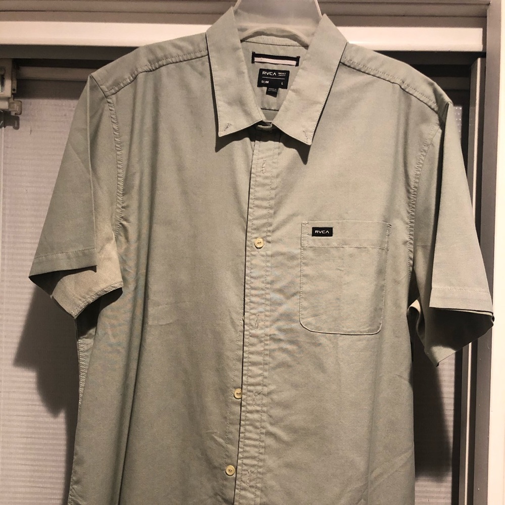 RVCA button-down shirt.